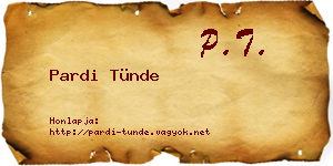 Pardi Tünde névjegykártya