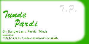 tunde pardi business card