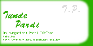 tunde pardi business card